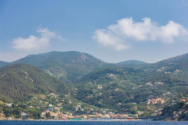 Italian Town Bonassola Ligurian Coast Seen Water — Stock Photo, Image