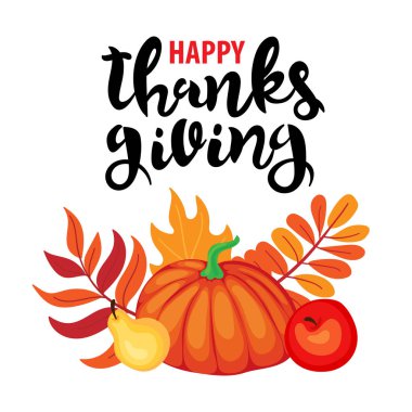 Vektör el Şükran Günü kartınızı çekti. Web bayrağı temposu