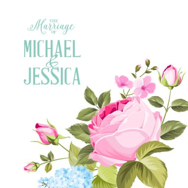 Kutlama kartı güllü.