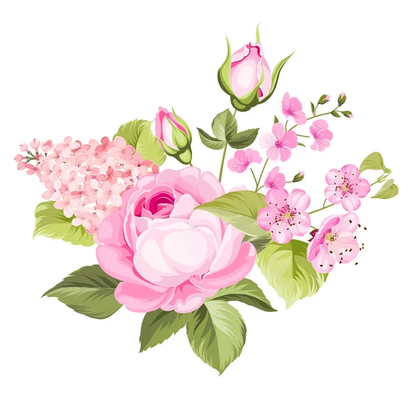 Kvetoucí jarní květiny. — Stockový vektor