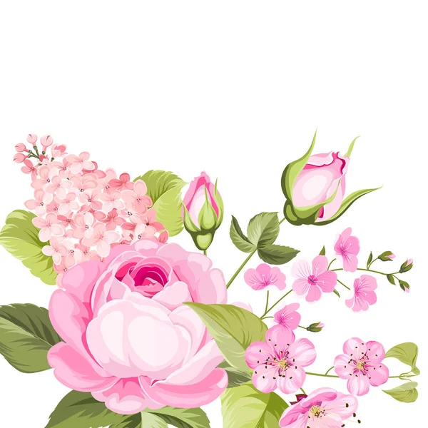 The rose elegant card. — Stock Vector