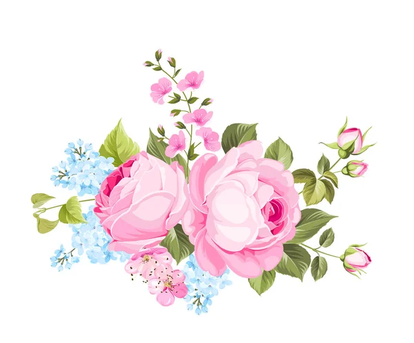 Bouquet de fleurs de printemps. — Image vectorielle