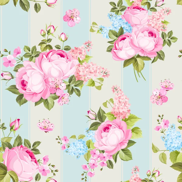 Élégant motif rose sans couture . — Image vectorielle