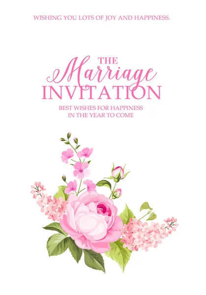 La carte d'invitation au mariage . — Image vectorielle