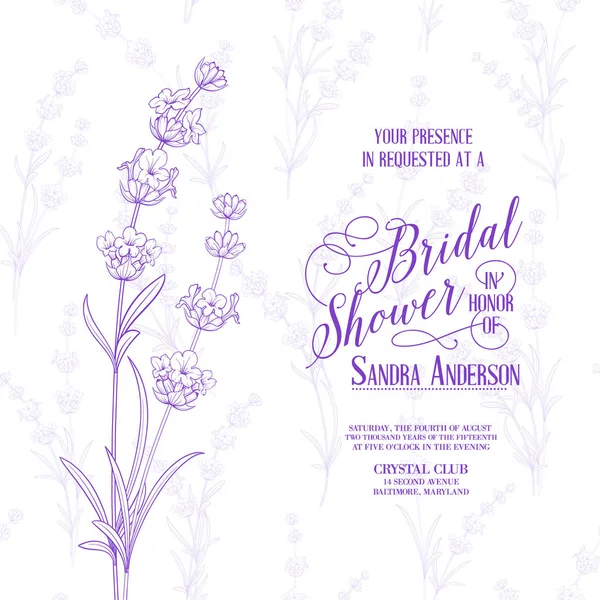 Bridal Shower invitation card. — Stock Vector