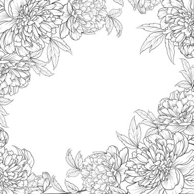 Bahar çiçek buketi peonies Garland.