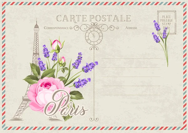 Vieille carte postale vierge . — Image vectorielle