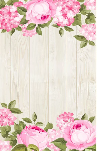 Bela flor roxa de hortênsia — Vetor de Stock