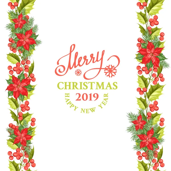 Tarjeta de navidad feliz. — Vector de stock