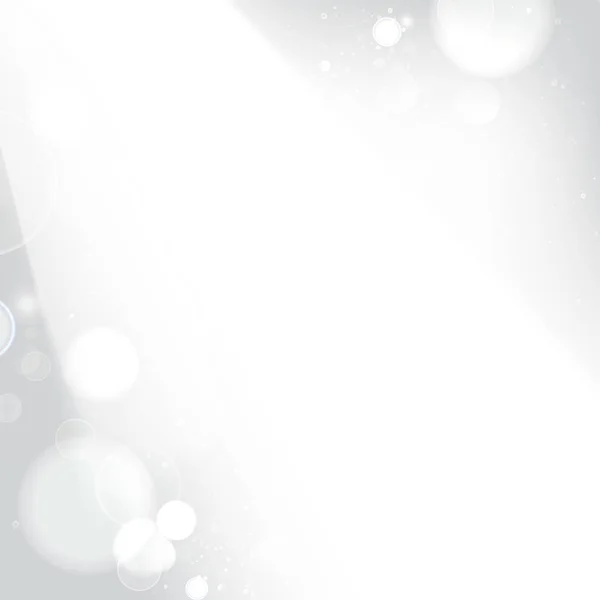 Bokeh abstraktní pozadí dekorace bílé a šedé rozmazané konfety. Pohlednice z dovolené na pozvání. Digitální umění. — Stockový vektor
