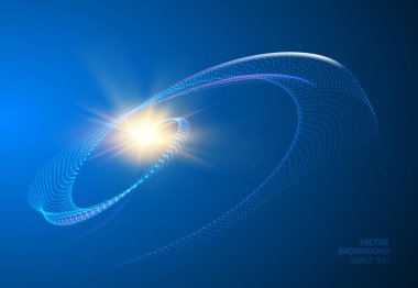 Bilim tasarlamak noktalar ve çizgiler ile. Galaxy spyral arka plan.