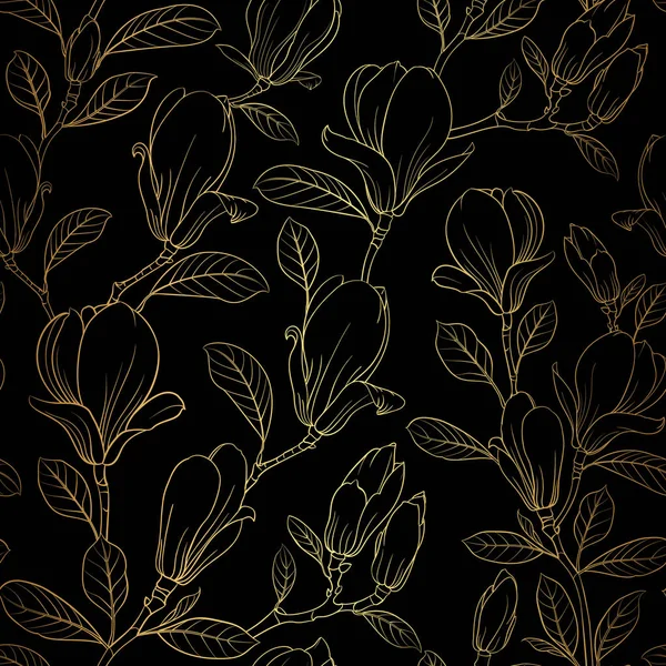 Flor de magnolia . — Archivo Imágenes Vectoriales