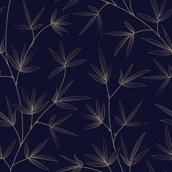 Bambusové bezešvé patterm, skvělý design pro jakýkoliv design. Květinový vzor bezešvé. Japonský styl textury botanického ilustrace. — Stockový vektor