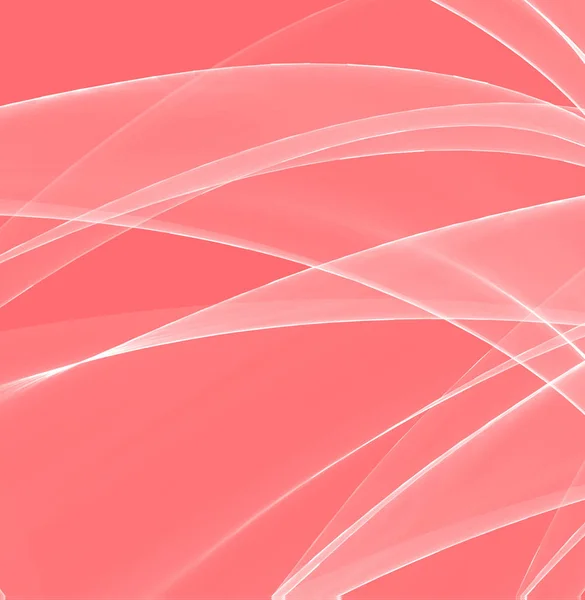 Sfondo magico colore onda. Corallo vivo, il colore dell'anno. Impressionante linee bianche su sfondo rosa . — Vettoriale Stock