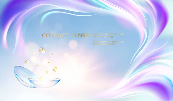 Contact lensconcept. — Stockvector