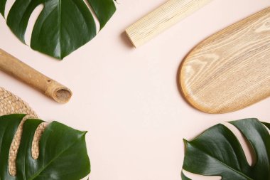 Üst görünüm hala tropik elementlerin yaşam bileşimi.