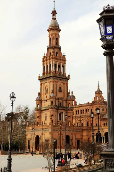 Sevilla, Španělsko. Španělské náměstí Plaza de Espana — Stock fotografie