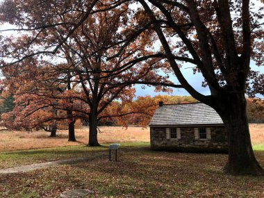 A autumn morning at Valley Forge National Historic Park located in Valley Forge, Pennsylvania, USA clipart