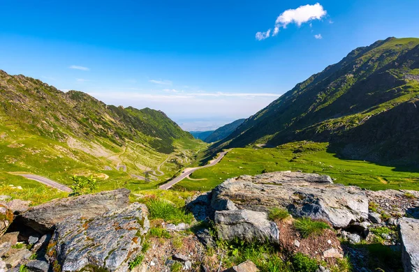 Transfagarasan Δρόμος Είναι Πανέμορφο Ταξιδιωτικό Προορισμό Υπέροχο Ορεινό Τοπίο Και — Φωτογραφία Αρχείου