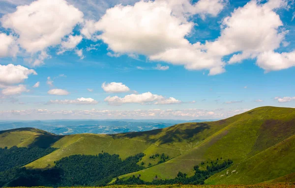 Karpat Dağları Nın Güzel Manzara Borzhava Ridge Mavi Gökyüzü Ile — Stok fotoğraf