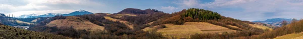 Panorama Della Zona Montuosa Dei Carpazi Bel Paesaggio Primaverile Situato — Foto Stock