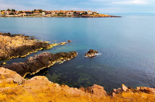 Falaises Rocheuses Sozopol Sur Mer Noire Beau Paysage Été Concept — Photo