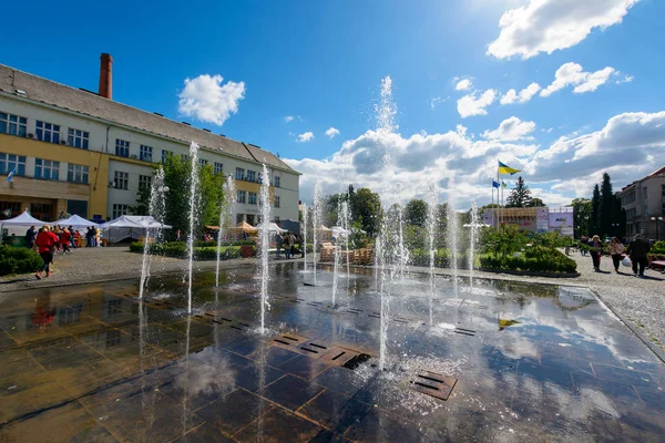 Uzhgorod Ukraine Sep 2018 Journées Tchèques Transcarpathie Les Gens Profitent — Photo