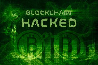 Blockchain arka plan kesmek. Çalıntı bitcoins. Tanımsız hata. beklenen yükseliş düşüş eğiliminin. Fraktal grafik elemanları ile 3D çizim