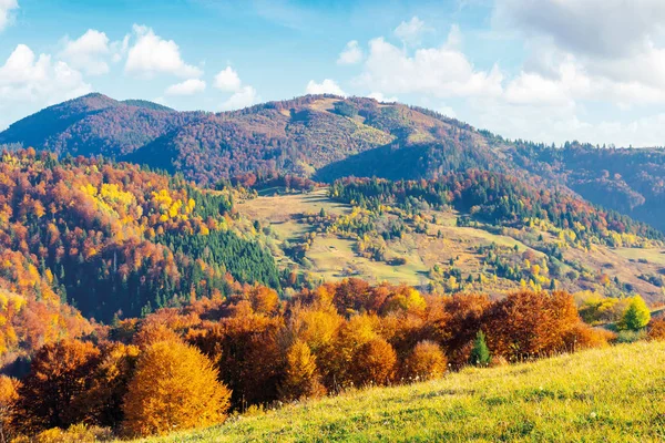 Slunečný podzimní odpolední horská scenérie — Stock fotografie