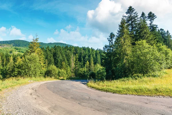 Oude landweg door bos in Bergen — Stockfoto