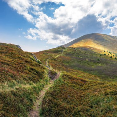 tepeye dağ sırtı ile yokuş yukarı iz