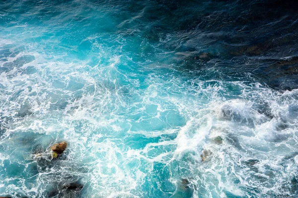 Textuur Van Zee Golven Natuurlijke Waterachtergrond Stormachtig Weer Zicht Van — Stockfoto