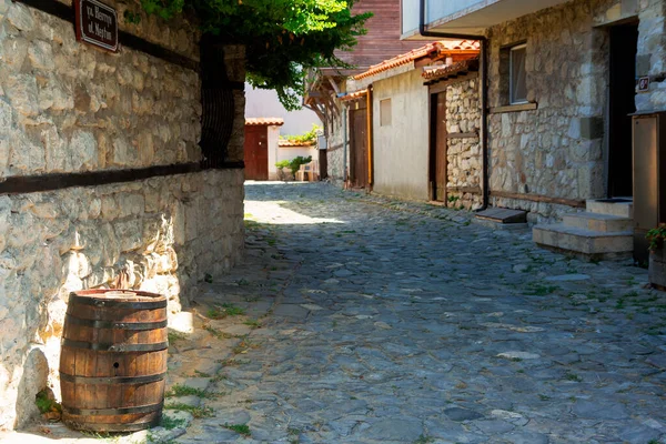 Nessebar Bulgaria Sep 2019 Ulica Starego Miasta Popularne Miejsce Rustykalne — Zdjęcie stockowe