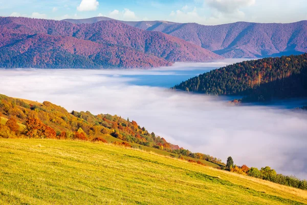 Paisaje Rural Mañana Las Montañas Hermoso Paisaje Rural Temporada Otoño — Foto de Stock