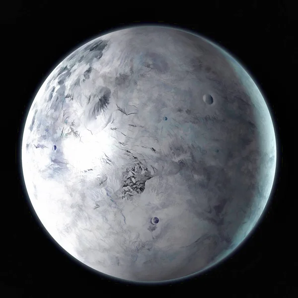 Карликовая Планета Эрис Открытом Космосе Акварель Иллюстрация — стоковое фото