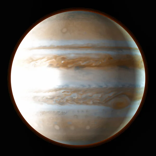 Planet Jupiter Luar Angkasa Warna Air Ilustrasi — Stok Foto