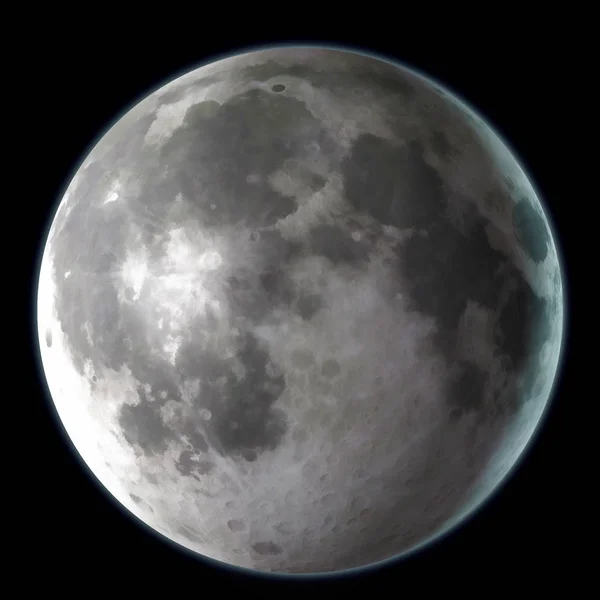 Луна Открытом Космосе Акварель Иллюстрация — стоковое фото