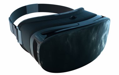Beyaz arka plan üzerinde izole Vr sanal gerçeklik gözlükleri. 3D çizim.