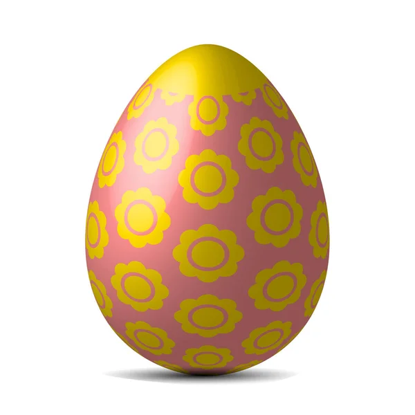 Huevo Pascua Solo Vector Con Patrón Colorido Abstracto Hermoso Diseño — Vector de stock
