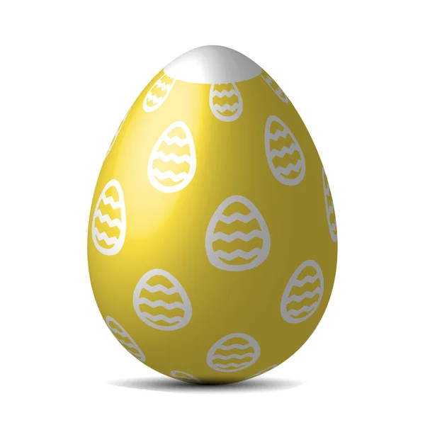 Huevo Pascua Dorado Con Patrón Ilustración Vectorial — Vector de stock