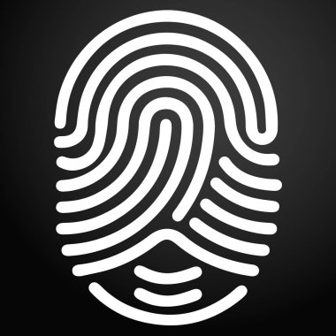 Grafik ve web tasarımı için koyu renk arka plan üstünde parmak kimliği kutsal kişilerin resmi.