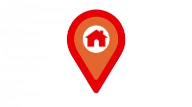 Ev konum işaretçisini. Konumu simgesi animasyon, 4k