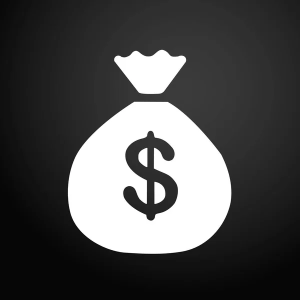 Icono de bolsa de dinero en estilo plano de moda. Ilustración vectorial EPS 10 — Vector de stock