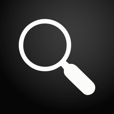 Arama simgesi - vektör illüstrasyon izole düz kare düğmesini