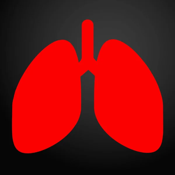 Ikona płuc. ilustracja wektora — Wektor stockowy