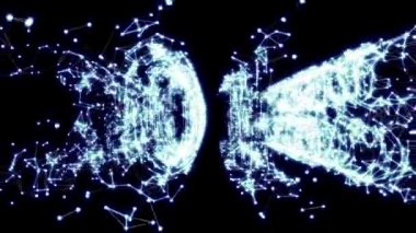 Soyut pleksus animasyon arka plan ile metin 2018