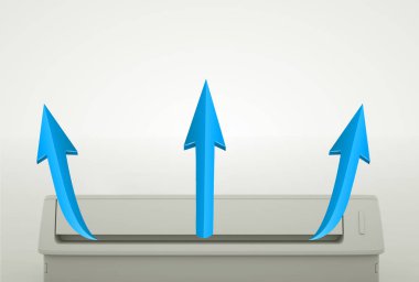 Soğuk hava kavramı, 3d çizim üfleme Klima