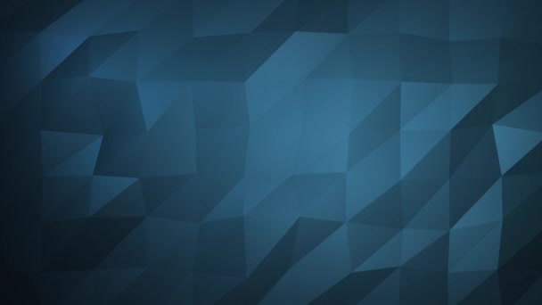 Тёмно Голубая Многоугольная Геометрическая Поверхность Компьютер Сгенерировал Бесшовный Цикл Абстрактного — стоковое видео