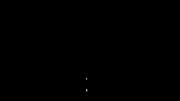 HUD element digitaal-hangend ladingsscherm-lijn met loopable segmenten-cirkel wit op zwarte achtergrond — Stockvideo
