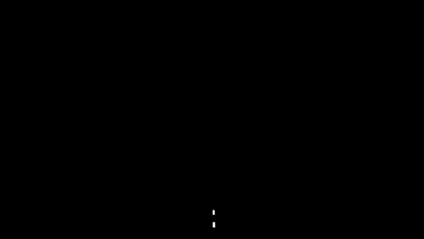 Elemento HUD digitale - schermo di caricamento in attesa - loop con segmenti richiudibili - bianco circolare su sfondo nero — Video Stock